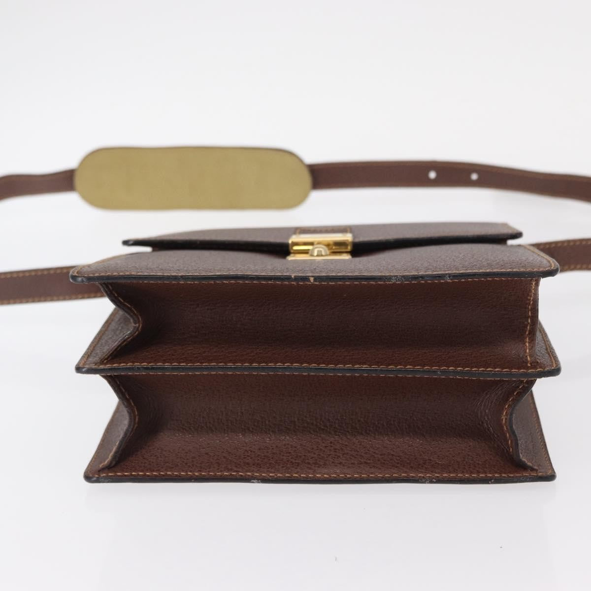 Gucci Vintage Leather Brown Leather Shoulder Bag Bag (Pre-Owned)