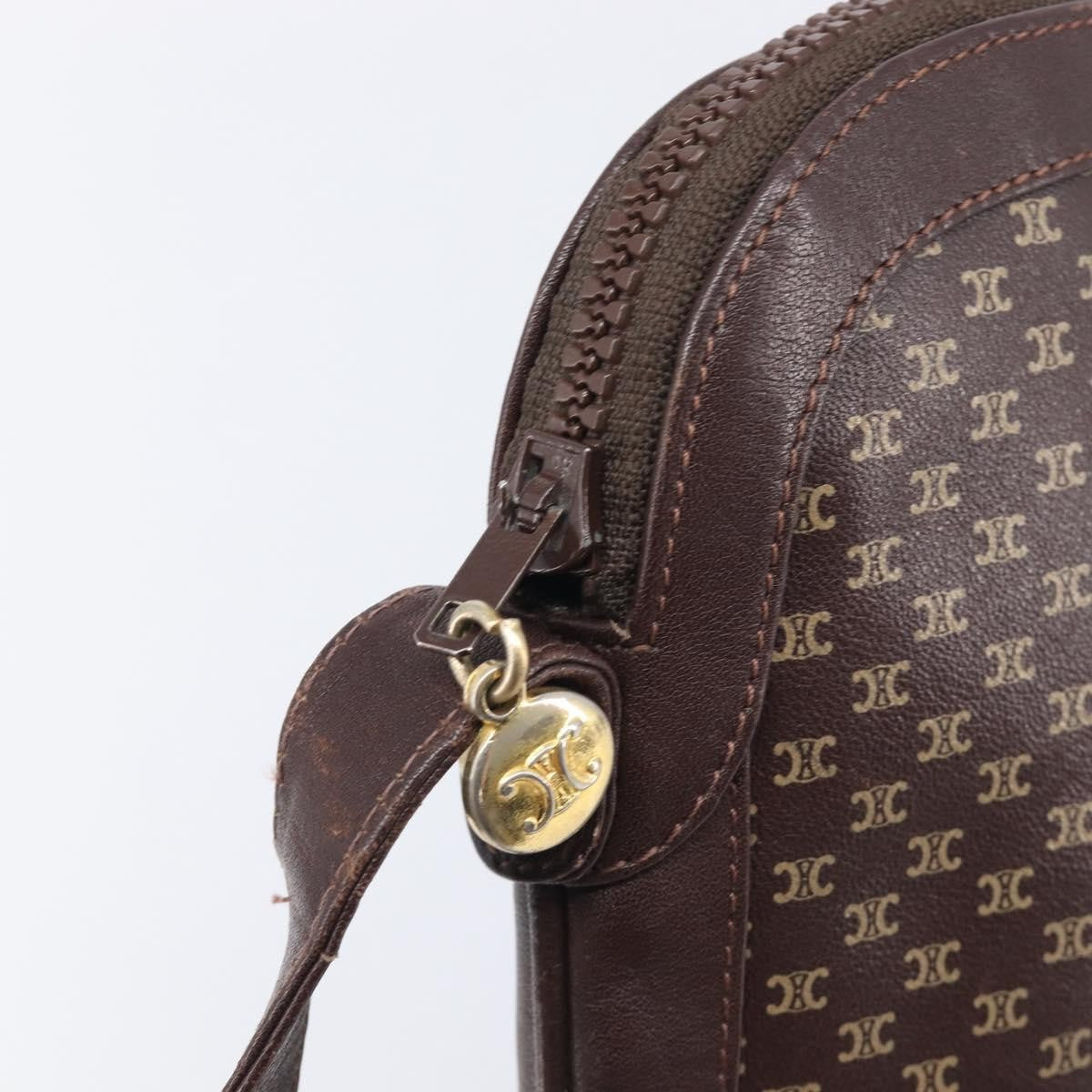 Celine Macadam Shoulder Canvas Brown Canvas Crossbody Bag Bag (Pre-Owned)