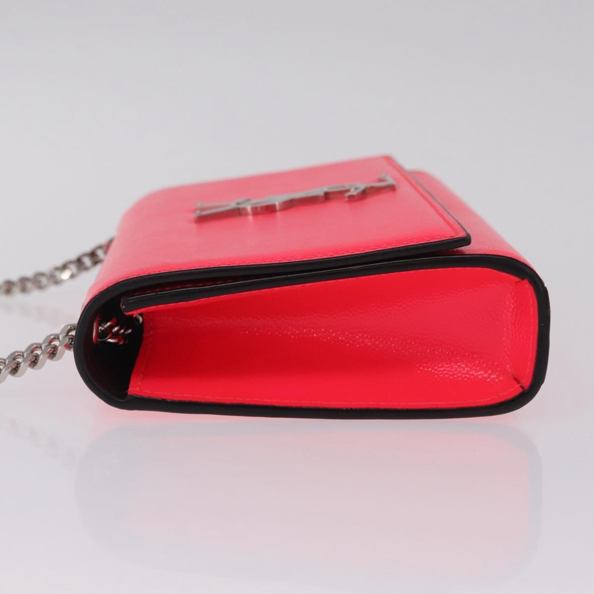 Saint Laurent Classic Monogram Flap Chain Leather Pink Leather Crossbody Bag Bag (Pre-Owned)