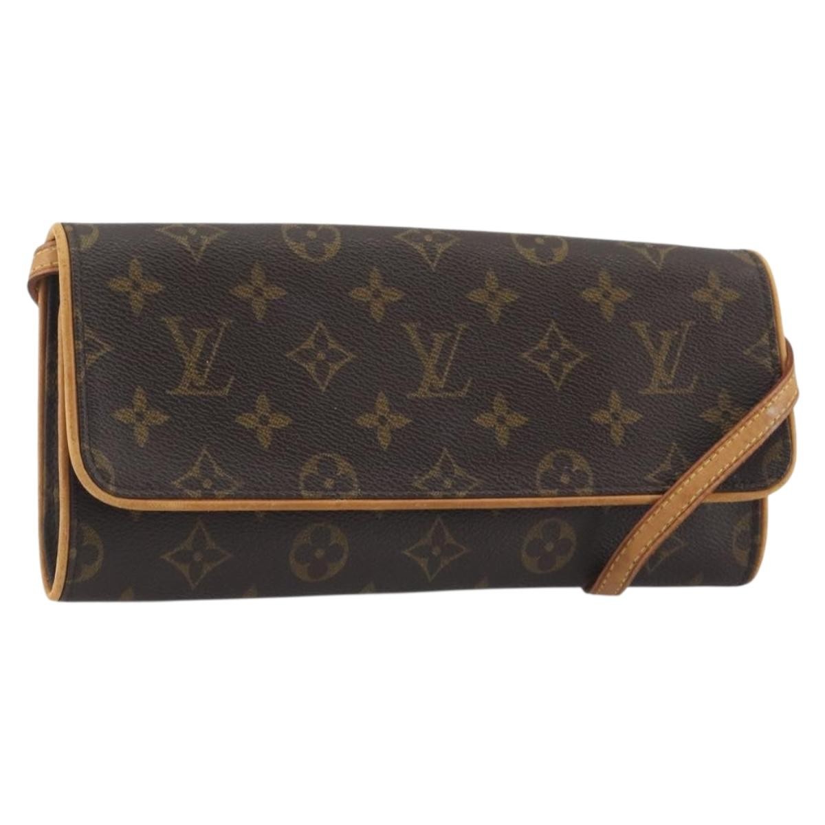 Louis Vuitton Twin Monogram Canvas Brown Canvas Clutche & Pouche Bag (Pre-Owned)