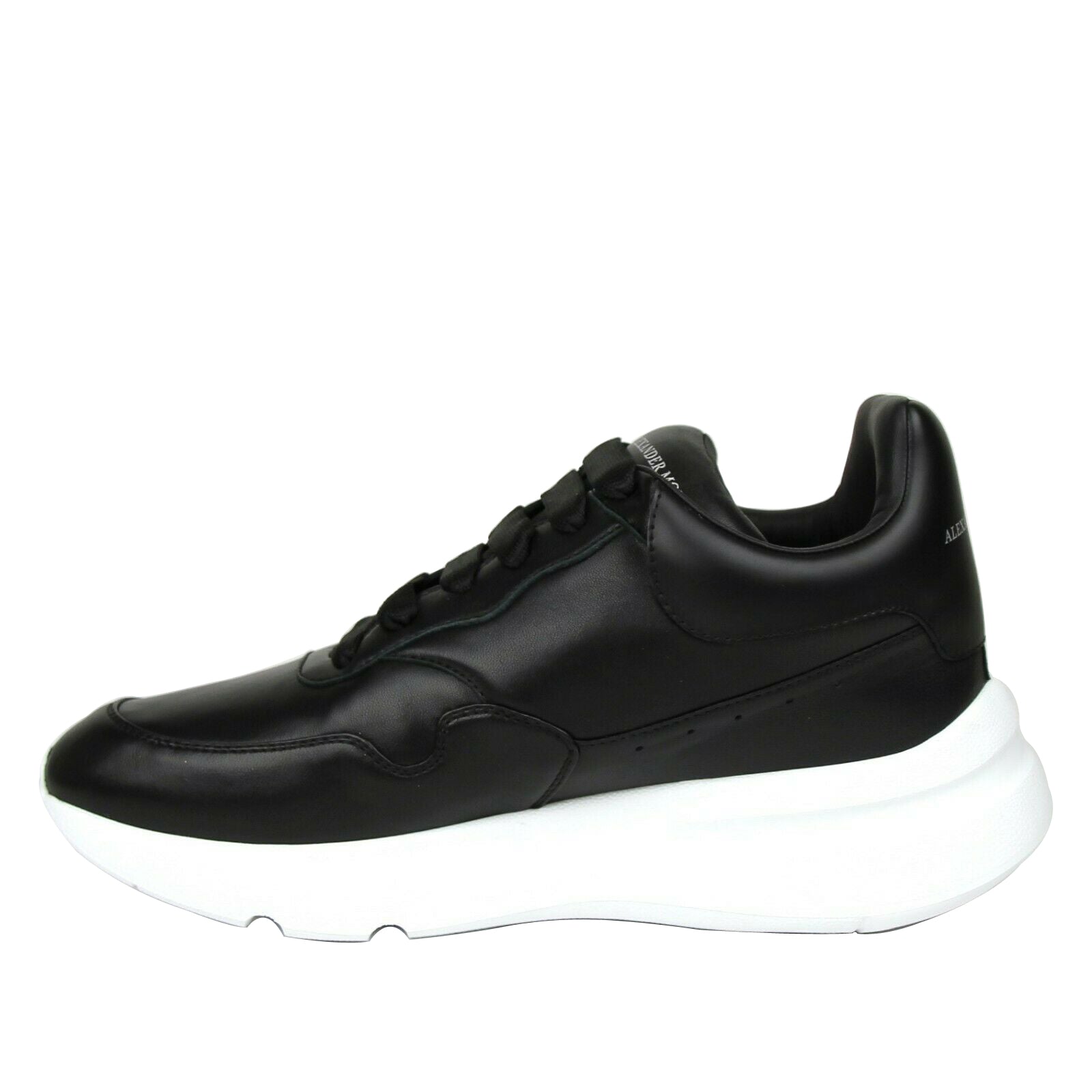 Alexander McQueen Men's Black Leather Platform Sneakers