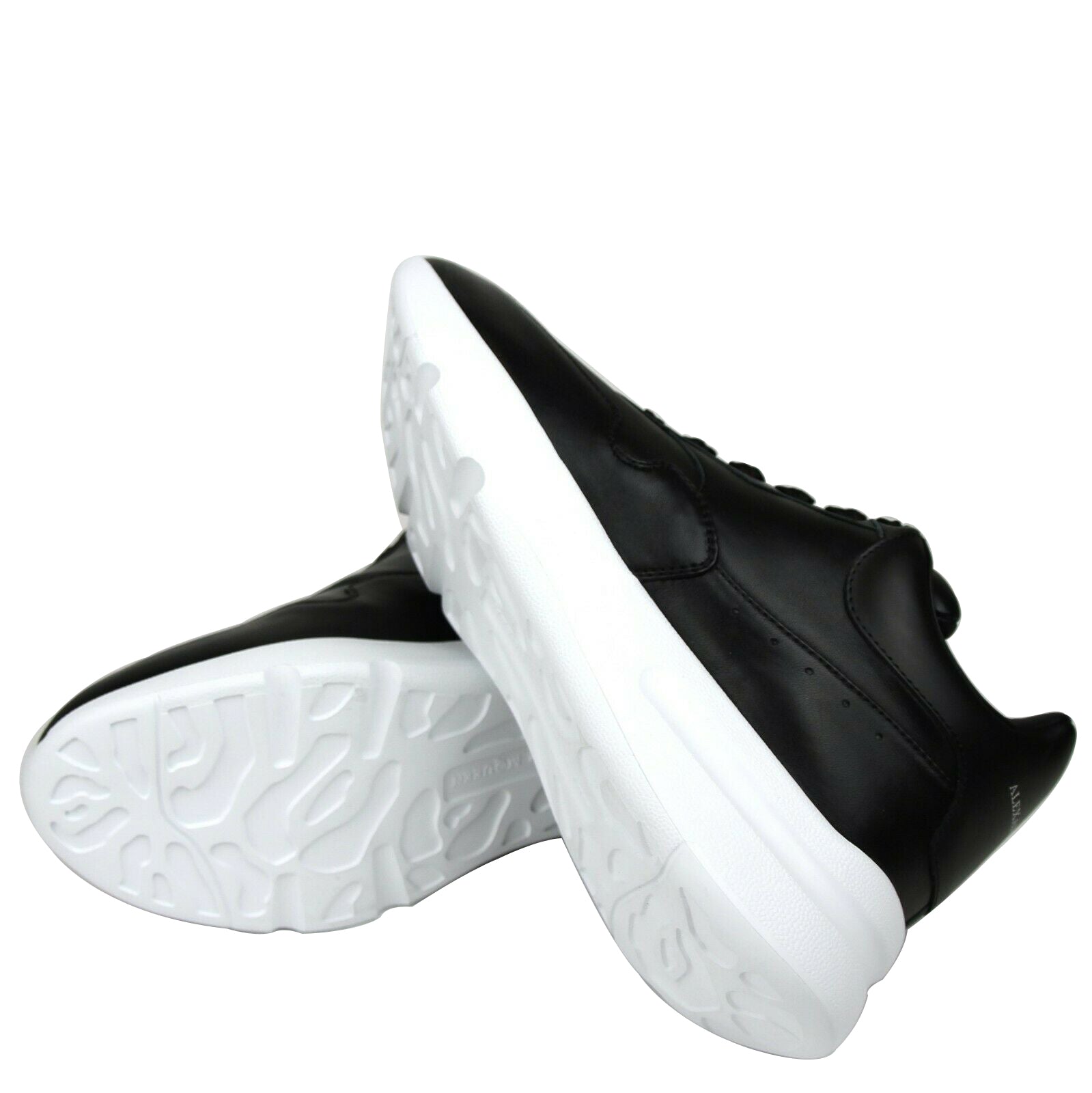 Alexander McQueen Men's Black Leather Platform Sneakers