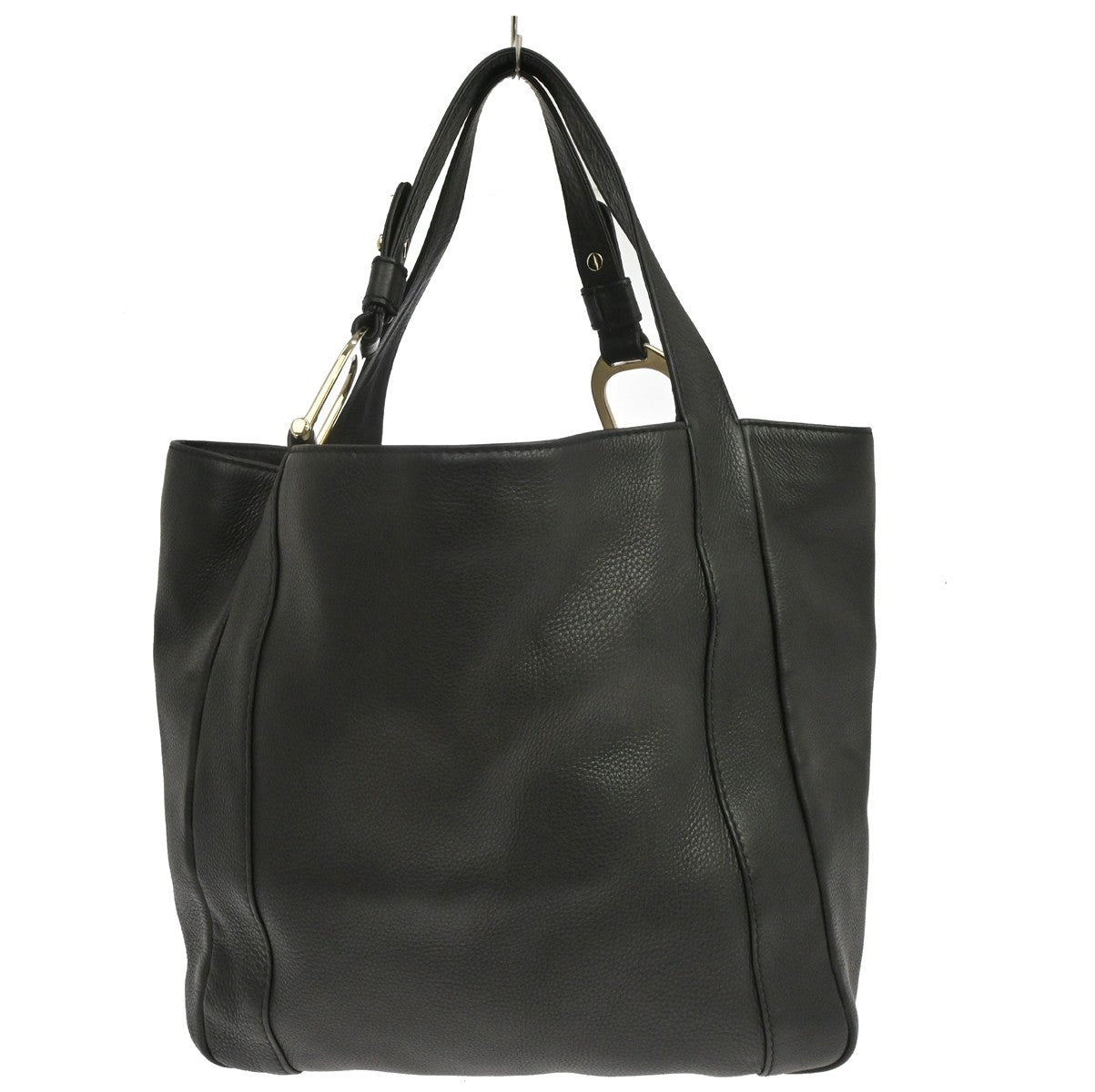 Gucci Greenwich Tote Leather Black Leather Tote Bag Bag (Pre-Owned)