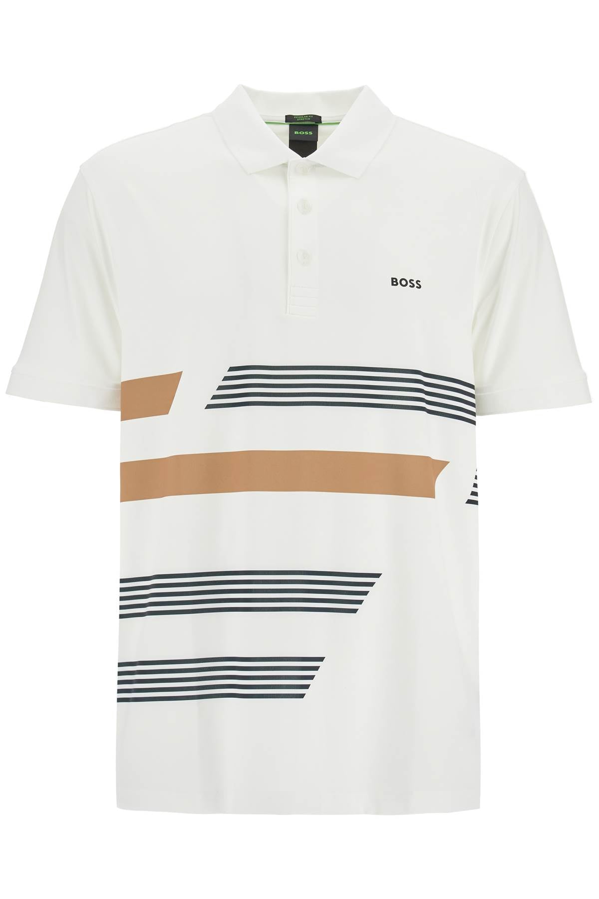 Boss Men's Printed Stretch Jersey Polo Shirt