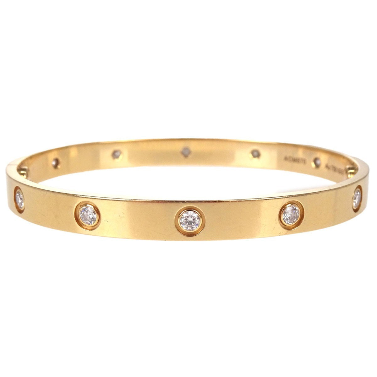 Cartier Love 18K Rose Gold And Diamonds Gold Gold Bracelet Jewelry (Pre-Owned)