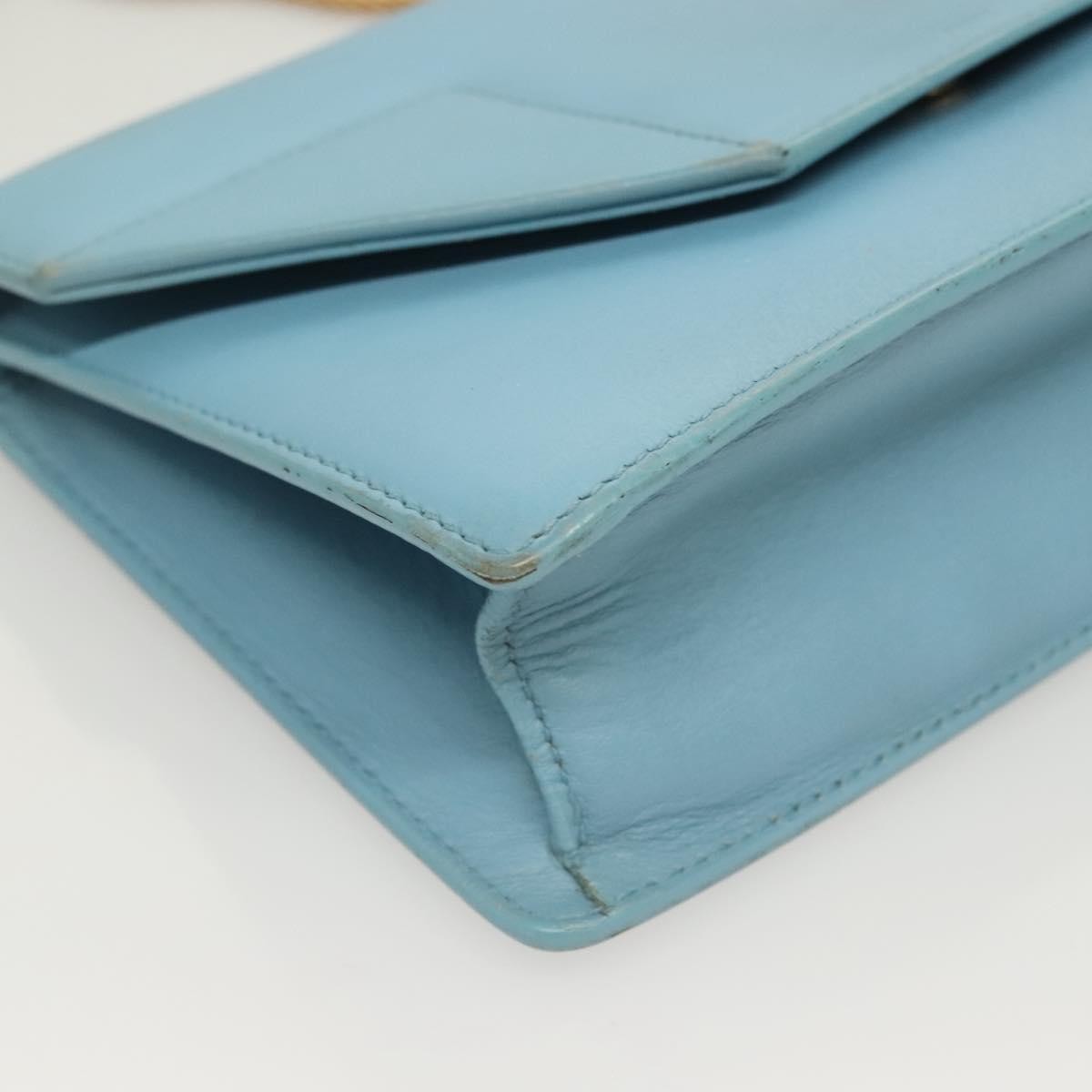 Saint Laurent Betty Leather Blue Leather Shoulder Bag Bag (Pre-Owned)