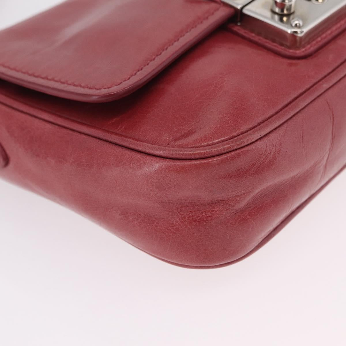 Miu Miu Madras Shoulder Leather Pink Leather Crossbody Bag Bag (Pre-Owned)