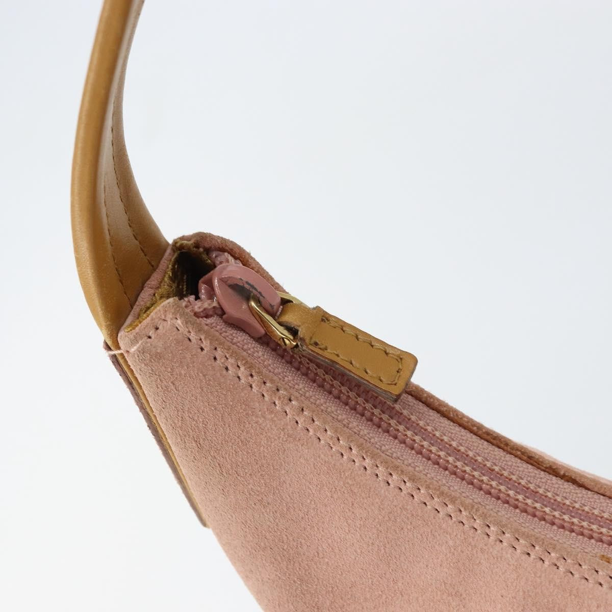 Gucci Vintage Suede Pink Suede Handbag (Pre-Owned)