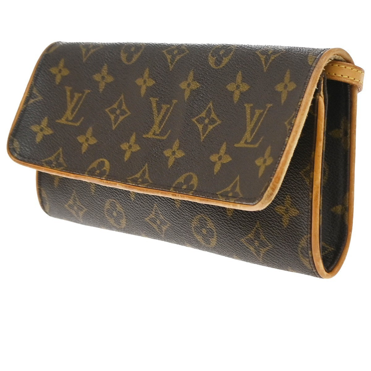 Louis Vuitton Twin Monogram Canvas Brown Canvas Clutche & Pouche Bag (Pre-Owned)