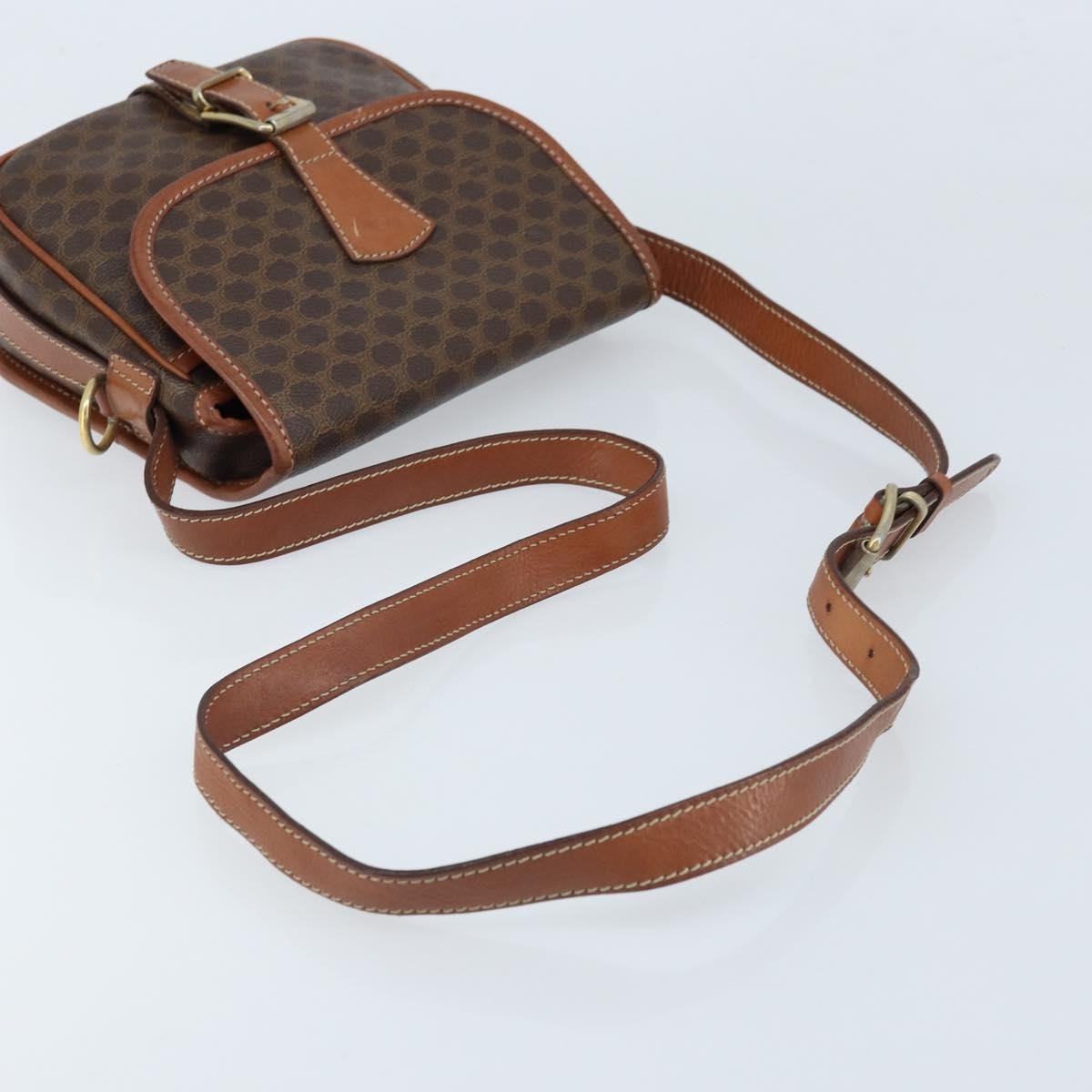 Celine Vintage Macadam Canvas And Leather Brown Pvc Shoulder Bag Bag (Pre-Owned)