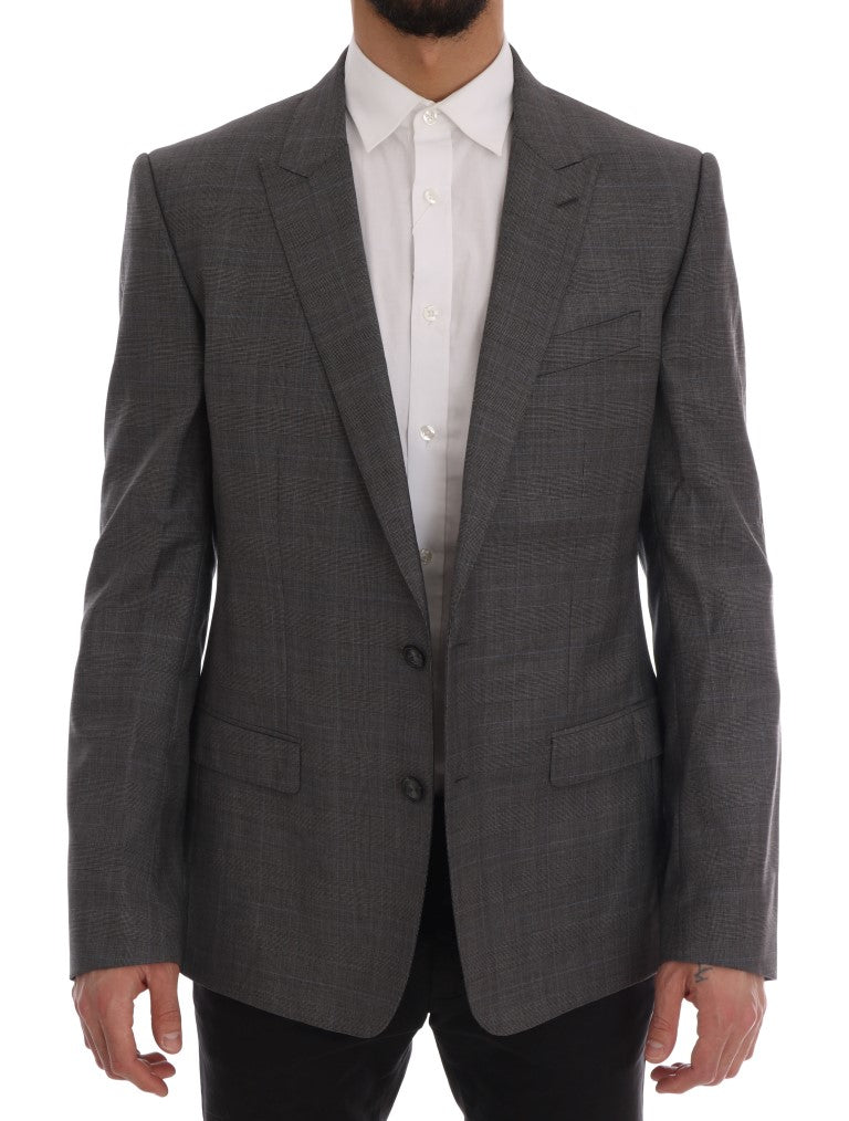 Dolce & Gabbana Gray Wool MARTINI Slim Men's Blazer