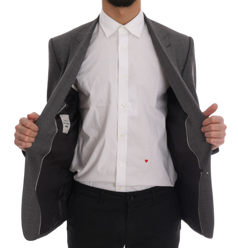 Dolce & Gabbana Gray Wool MARTINI Slim Men's Blazer