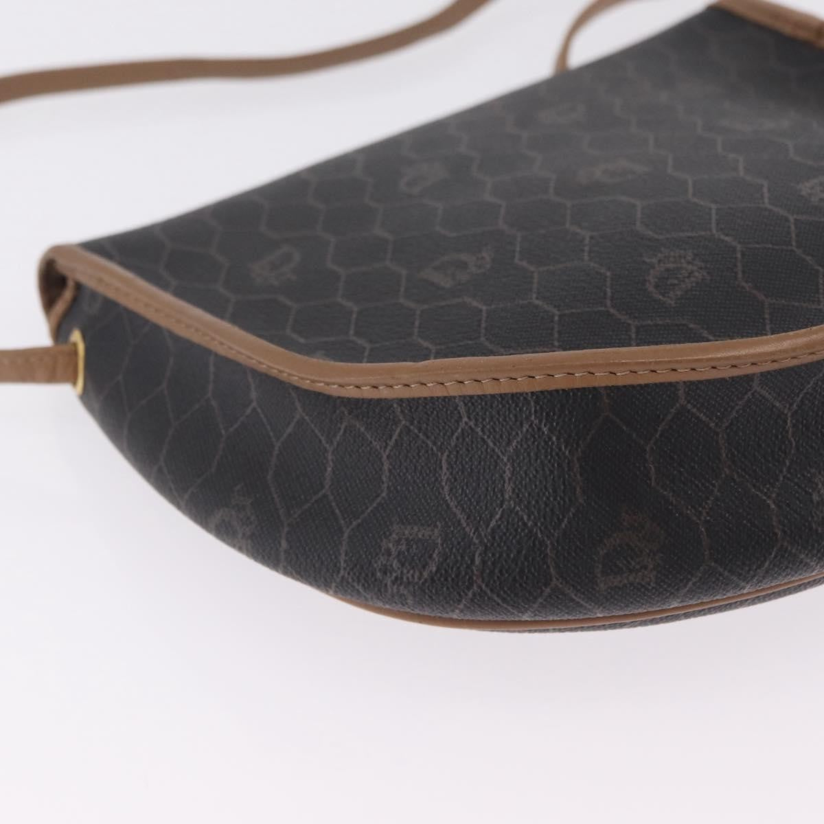 Christian Dior Vintage Honeycomb Canvas Black Canvas Shoulder Bag Bag (Pre-Owned)