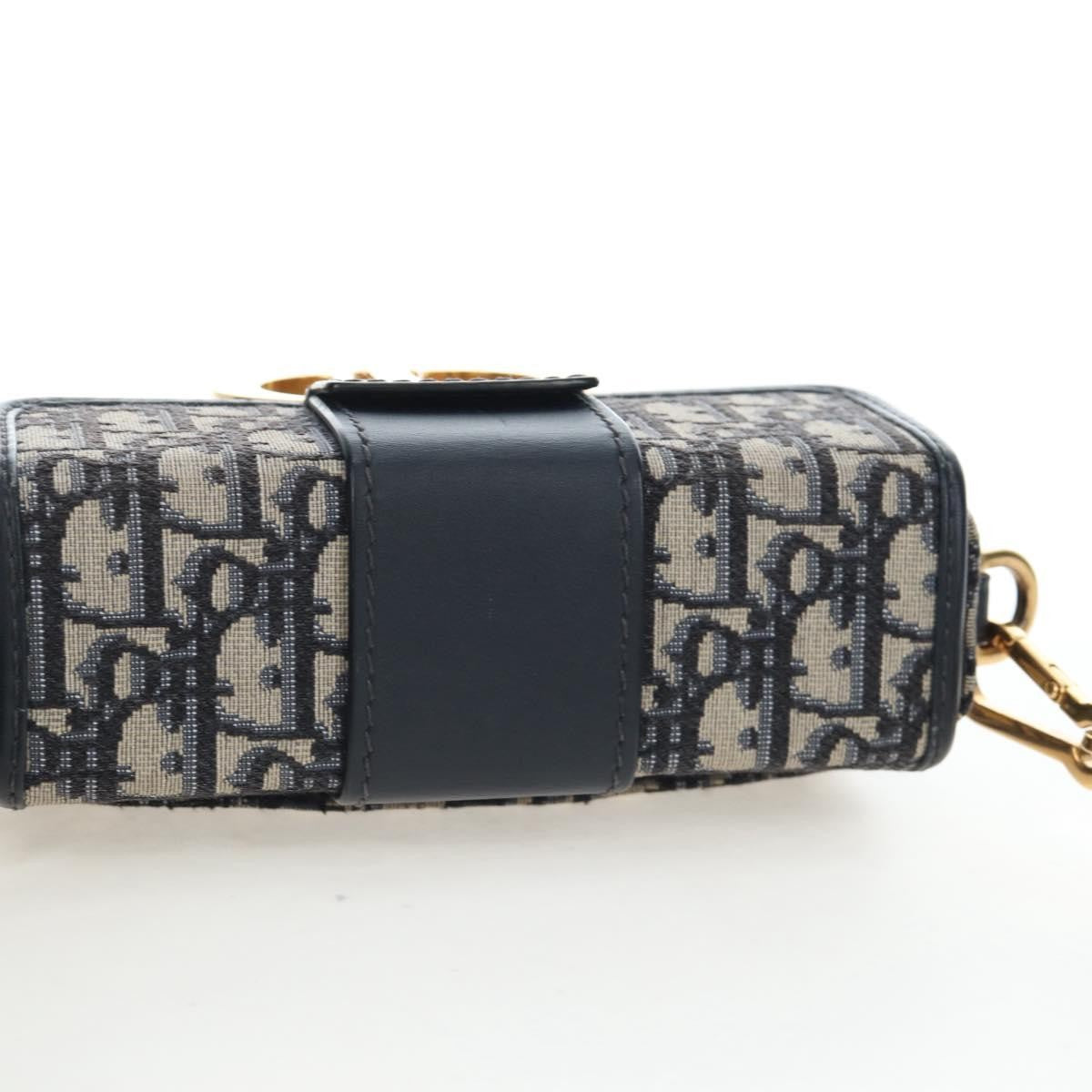 Christian Dior 30 Montaigne Box Oblique Canvas Navy Canvas Handbag (Pre-Owned)