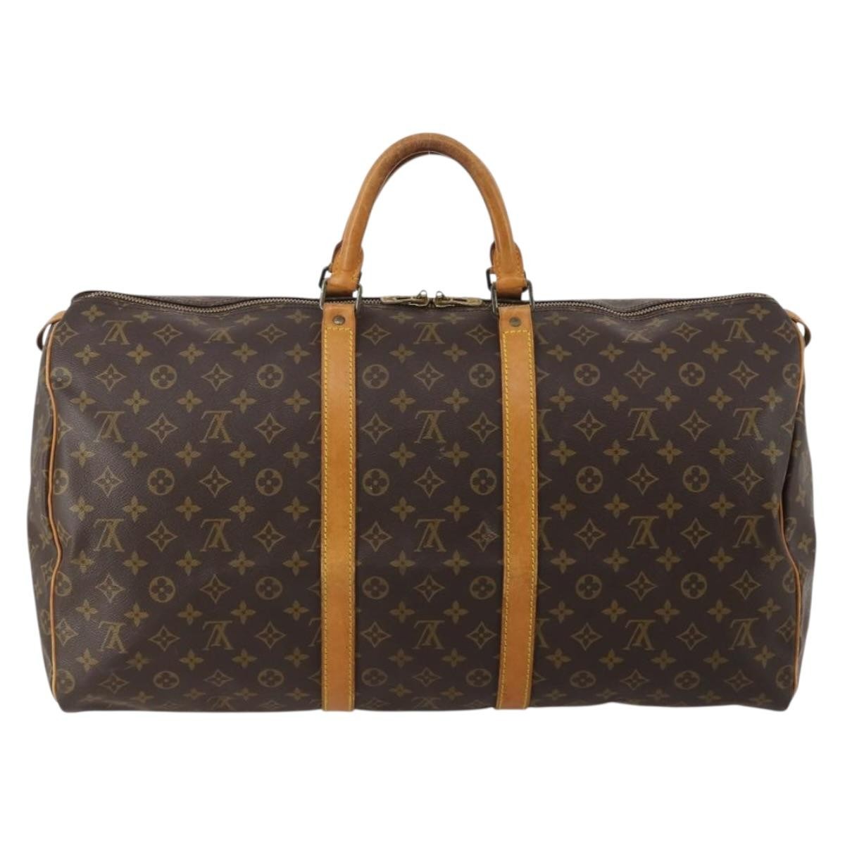Louis Vuitton Keepall Monogram Canvas Brown Canvas Travel Bag Bag (Pre-Owned)