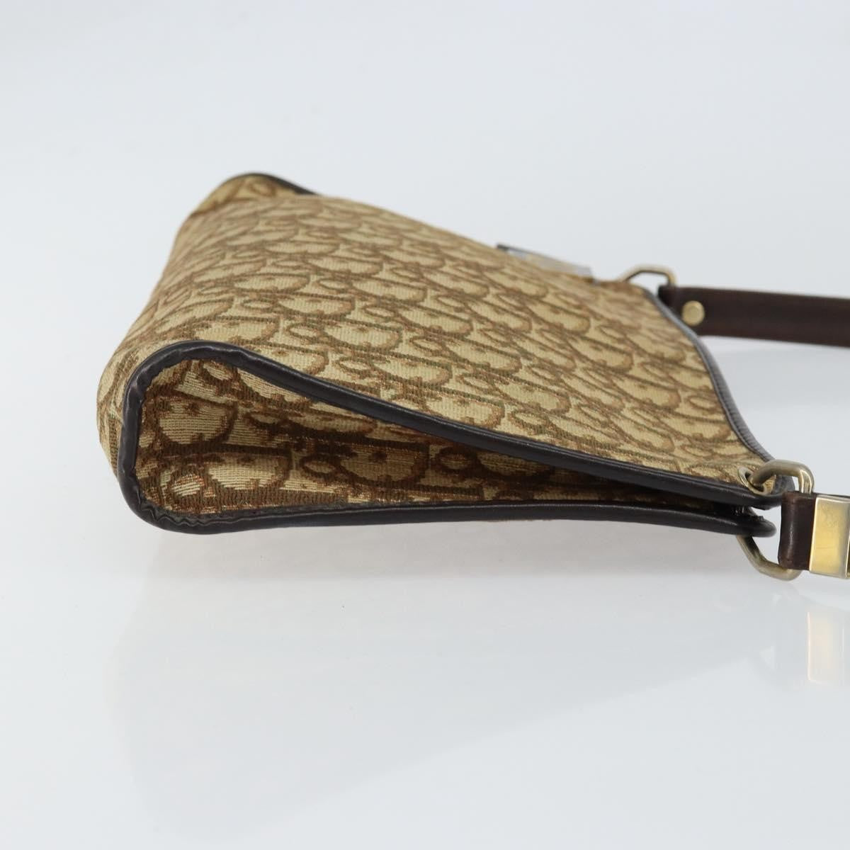 Christian Dior Vintage Trotter Canvas Beige Canvas Shoulder Bag Bag (Pre-Owned)