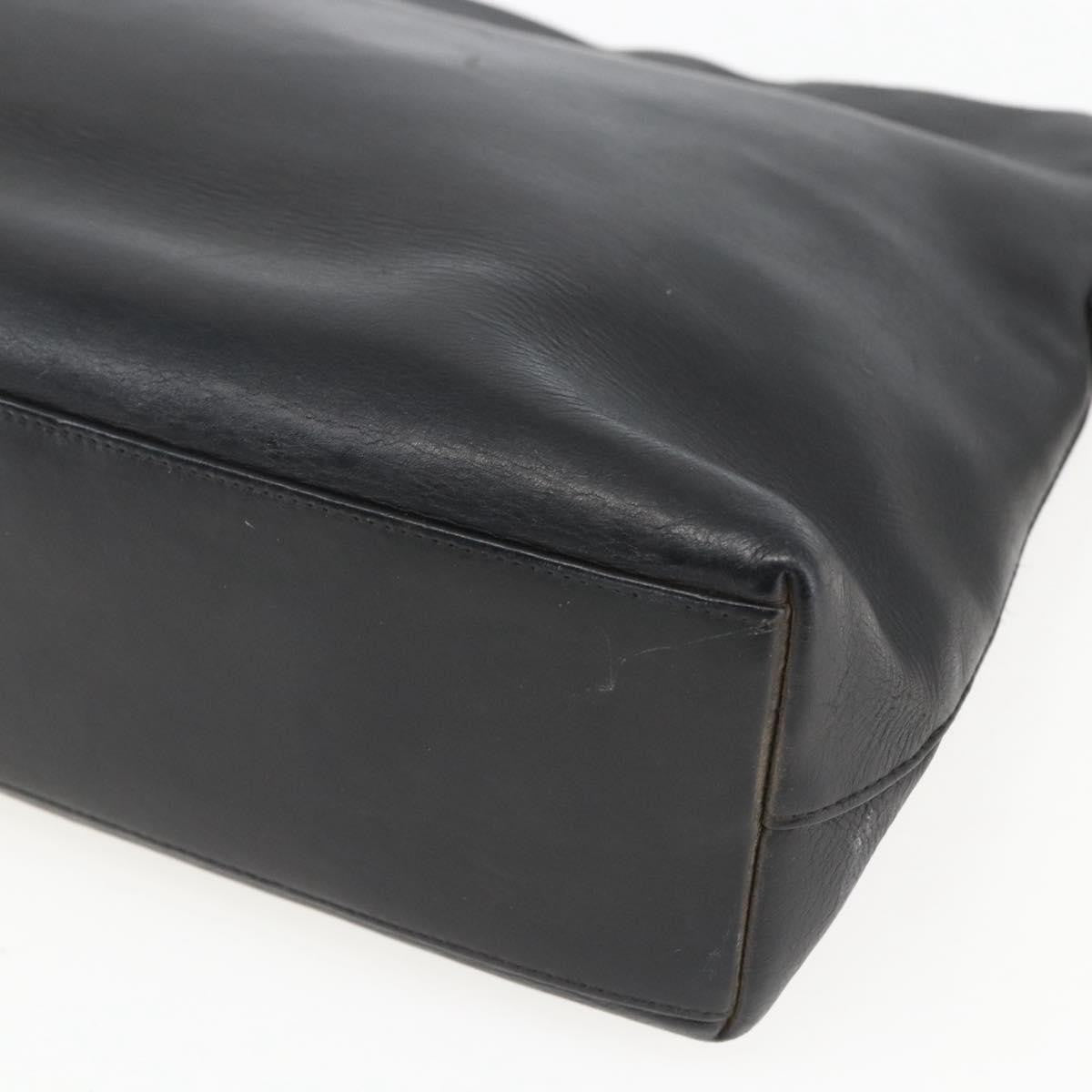 Chanel Vintage Leather Black Leather Shoulder Bag Bag (Pre-Owned)