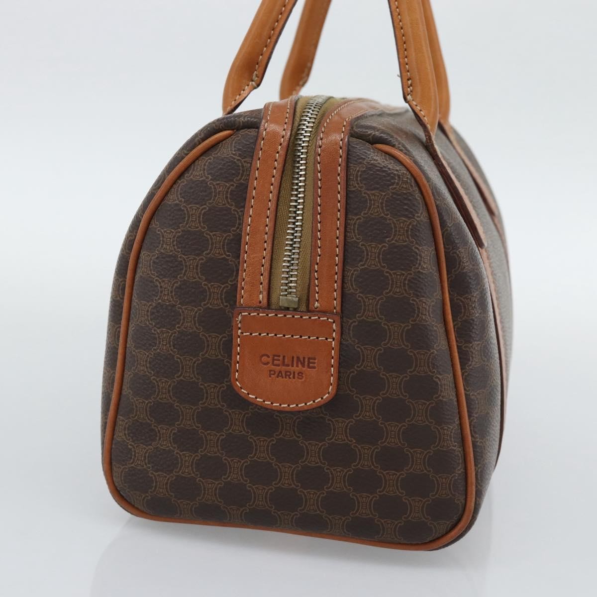 Celine Boston Macadam Canvas Brown Pvc Travel Bag Bag (Pre-Owned)
