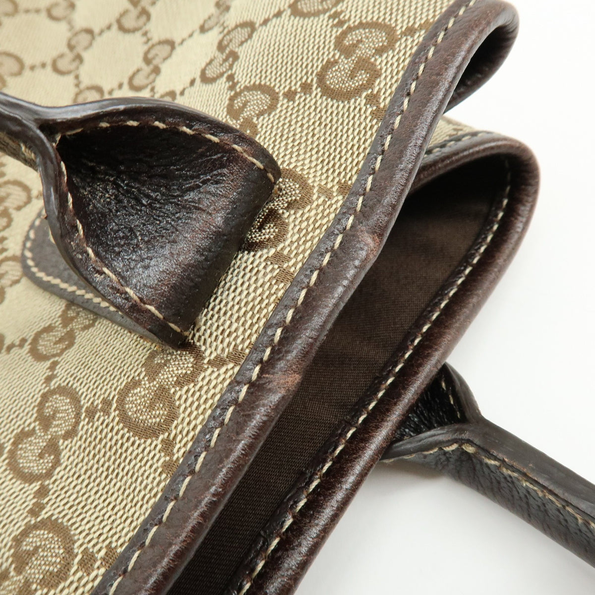 Gucci Princy Gg Canvas Beige Canvas Tote Bag Bag (Pre-Owned)