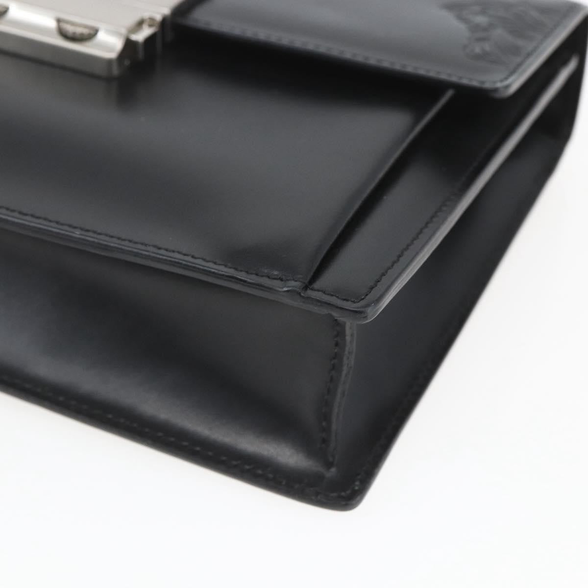 Versace Vintage Clutch Leather Black Leather Clutche & Pouche Bag (Pre-Owned)