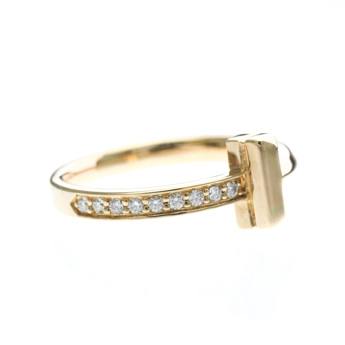 Tiffany & Co. T1 Ring 18K Rose Gold With Diamonds Gold Rose_Gold Ring Jewelry (Pre-Owned)