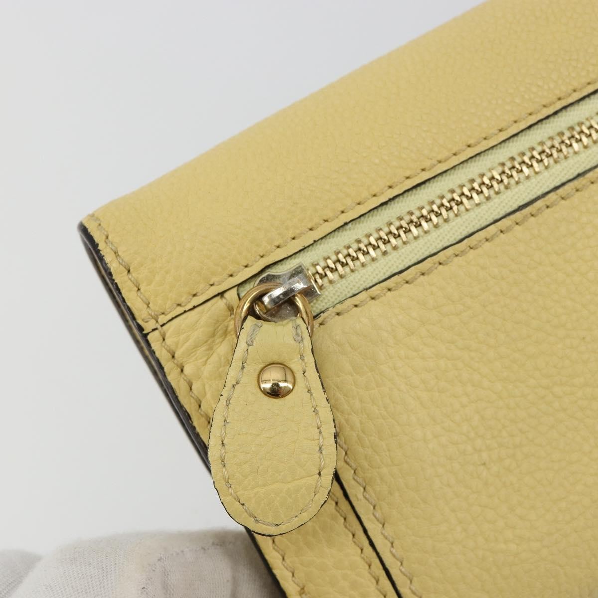 Chloe Marcie Continental Leather Yellow Leather Wallets Accessory (Pre-Owned)