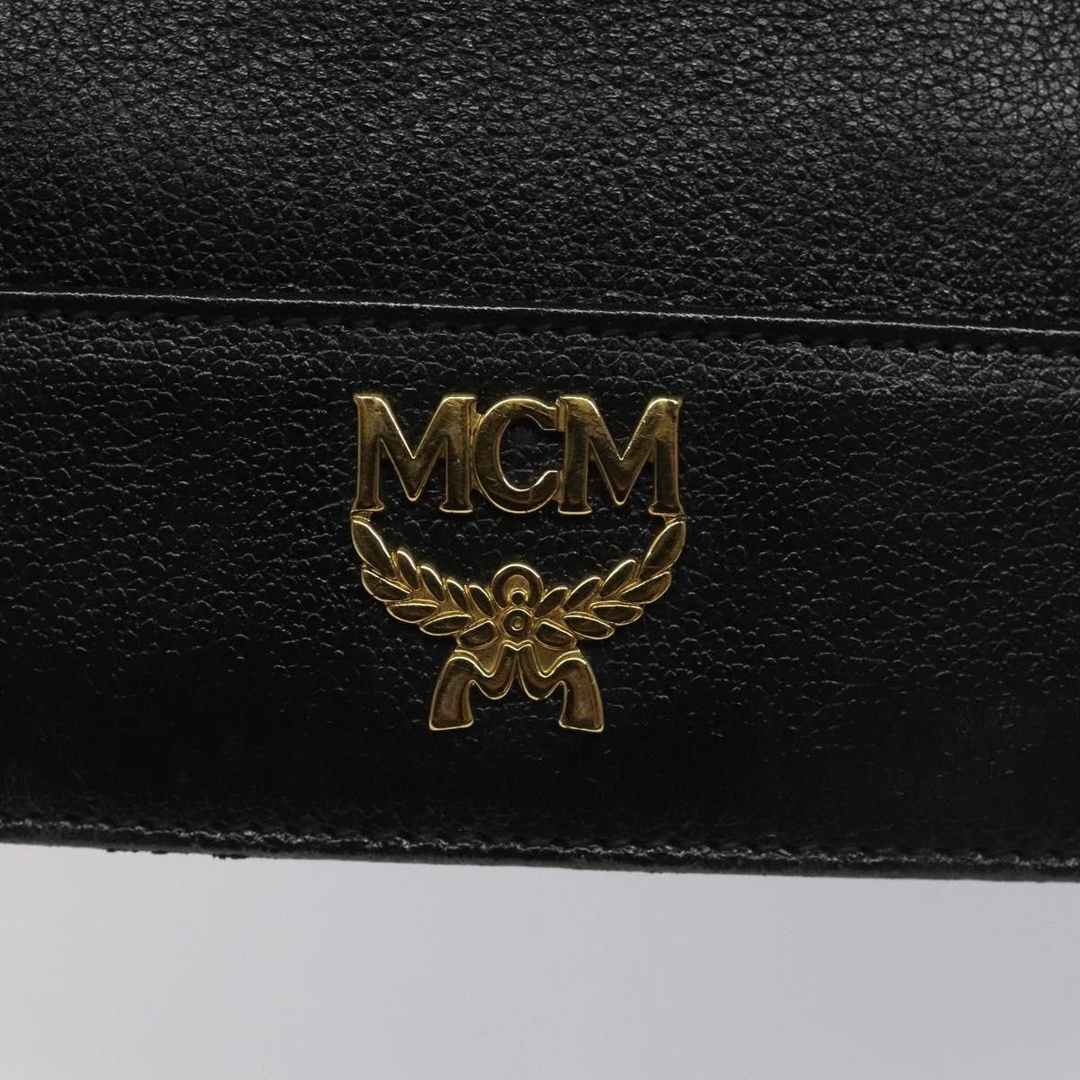 MCM Vintage Leather Black Leather Handbag (Pre-Owned)