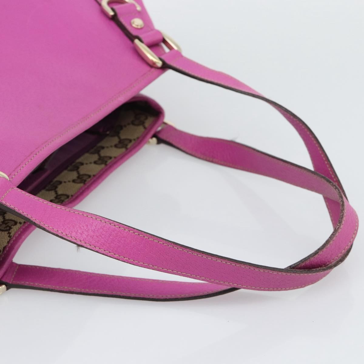 Gucci Abbey Leather Pink Leather Shoulder Bag Bag (Pre-Owned)