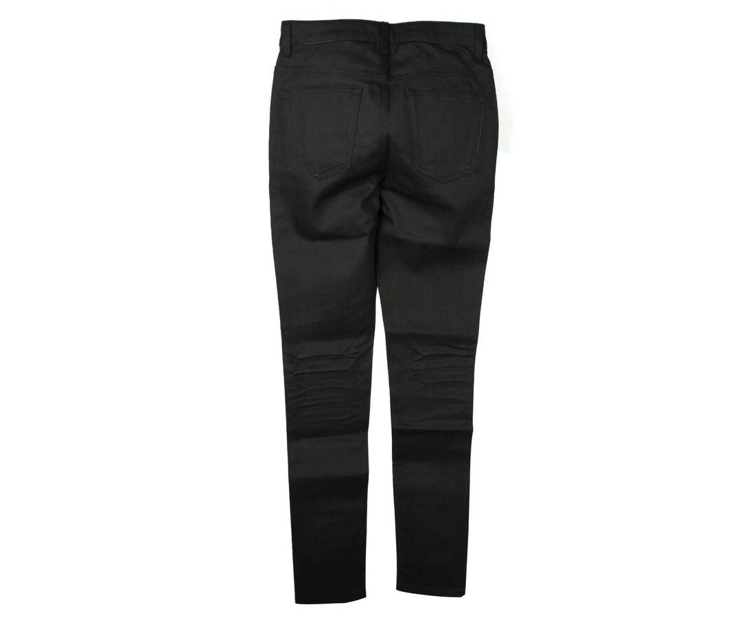 Saint Laurent Women's Black Cotton Skinny Stretch Pants (Size: 28)