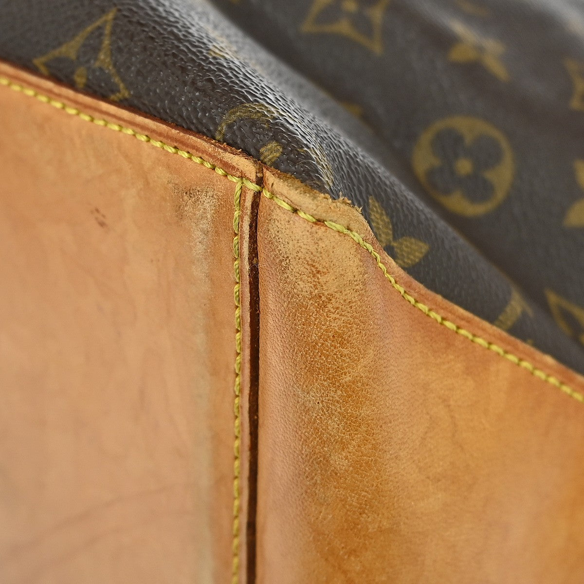 Louis Vuitton Cabas Mezzo Monogram Canvas Brown Canvas Shoulder Bag Bag (Pre-Owned)