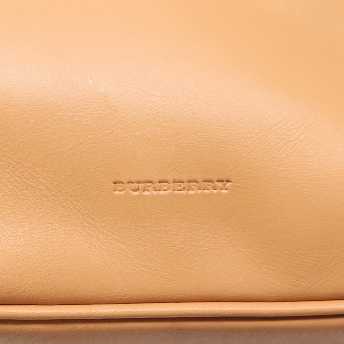 Burberry Shoulder Leather Beige Leather Shoulder Bag Bag (Pre-Owned)