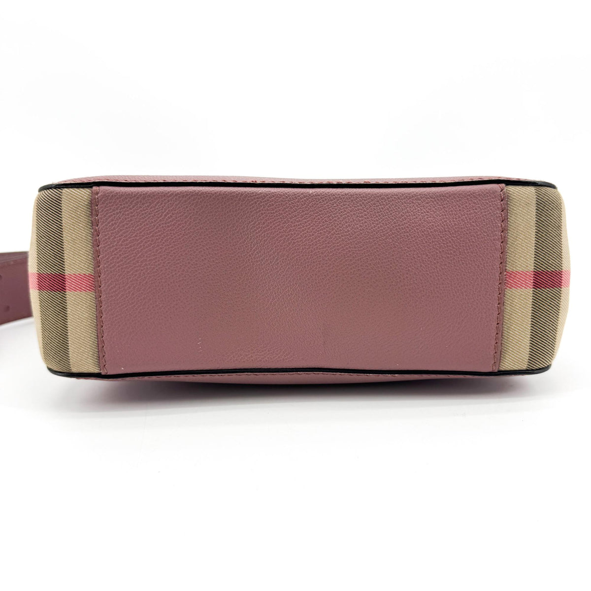 Burberry Helmsley Leather Pink Calfskin Handbag (Pre-Owned)