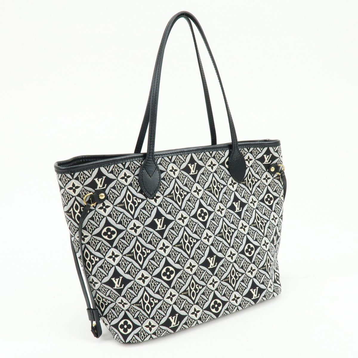 Louis Vuitton Neverfull Nm Limited Edition Since 1854 Monogram Jacquard Black Canvas Tote Bag Bag (Pre-Owned)