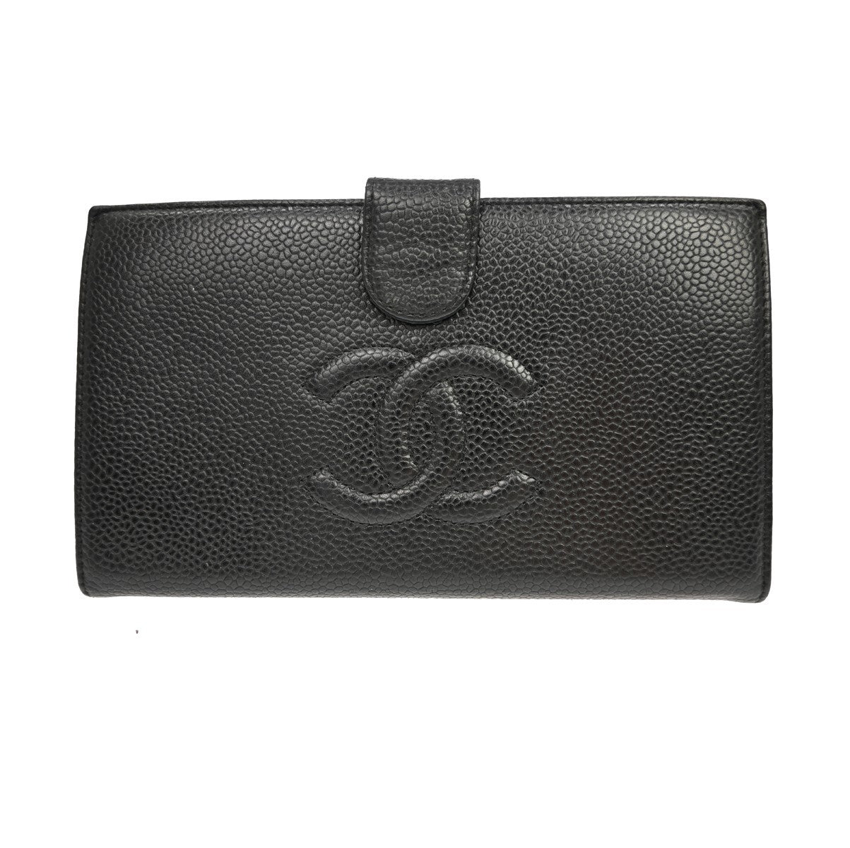 Chanel Timeless Cc French Caviar Black Leather Wallets Accessory (Pre-Owned)