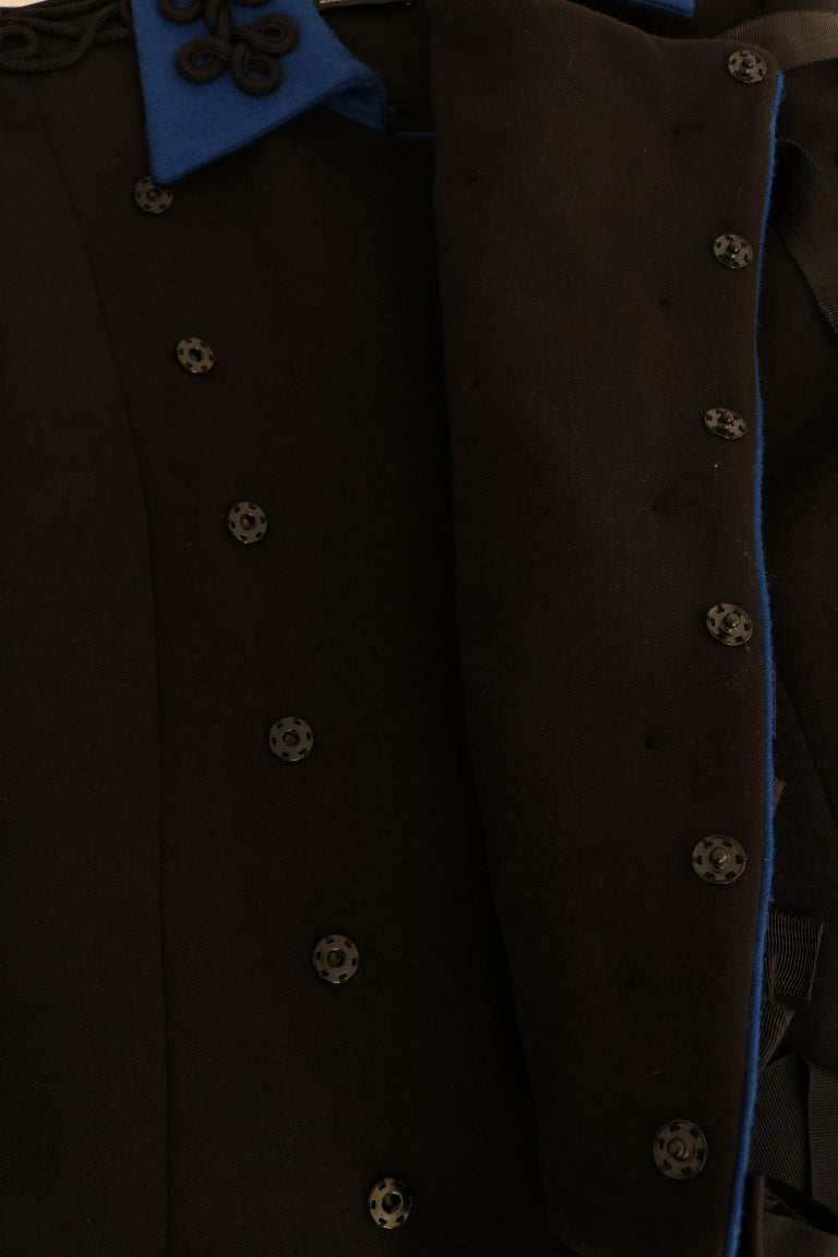 Dolce & Gabbana Black Wool Trench Women's Jacket