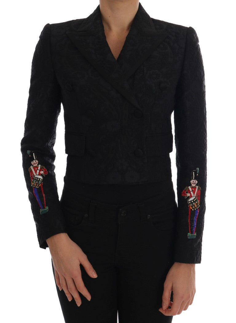 Dolce & Gabbana Black Brocade Blazer Women's Jacket