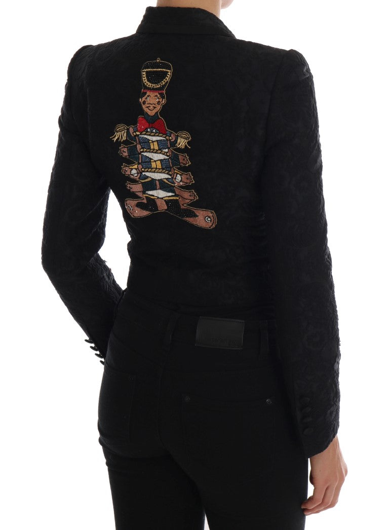 Dolce & Gabbana Black Brocade Blazer Women's Jacket