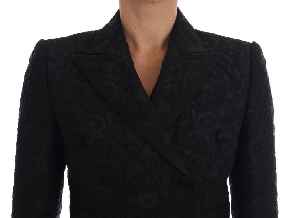 Dolce & Gabbana Black Brocade Blazer Women's Jacket