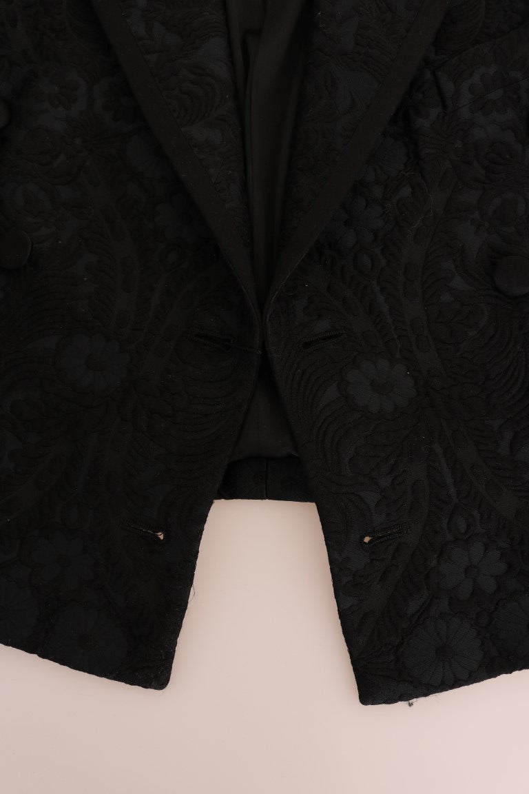 Dolce & Gabbana Black Brocade Blazer Women's Jacket