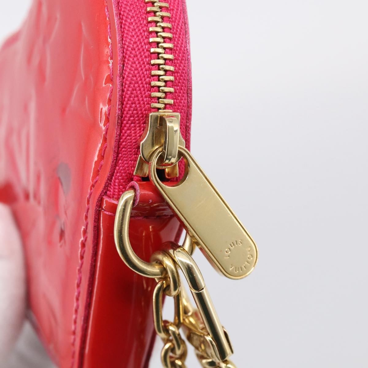 Louis Vuitton Heart Coin Purse Monogram Vernis Pink Patent_Leather Clutche & Pouche Bag (Pre-Owned)