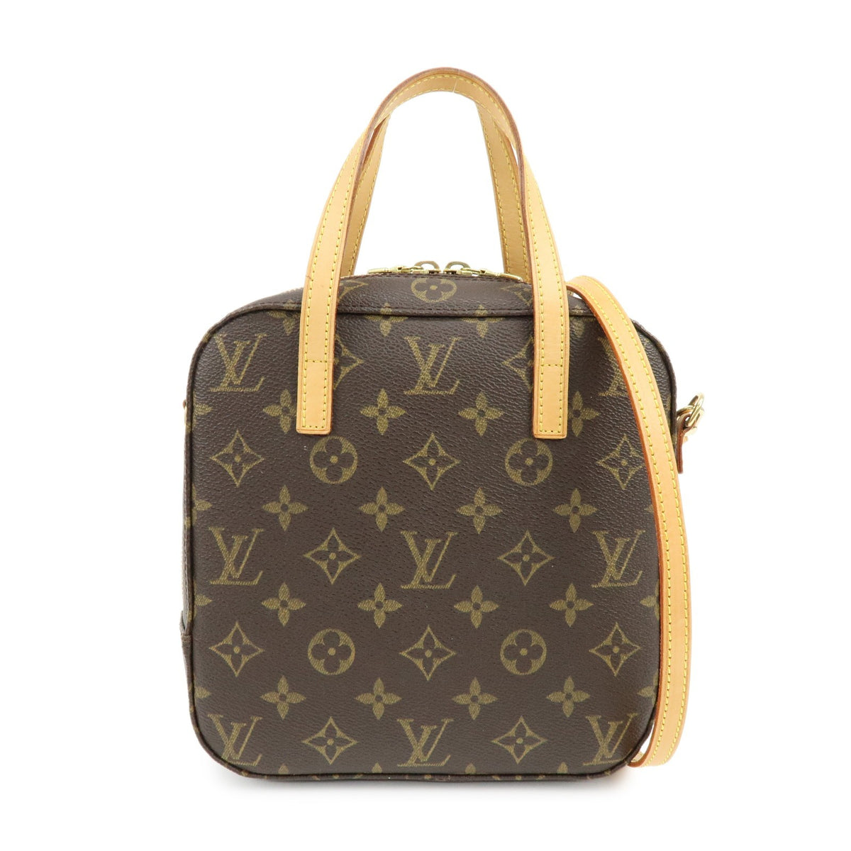 Louis Vuitton Spontini Monogram Canvas Brown Canvas Handbag (Pre-Owned)