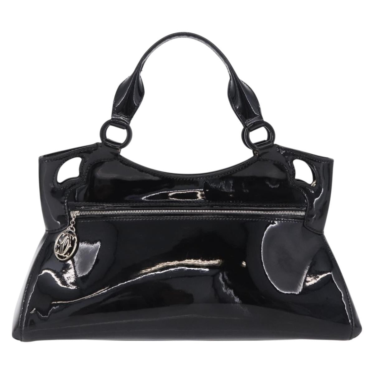Cartier Marcello Patent Leather Black Patent_Leather Handbag (Pre-Owned)