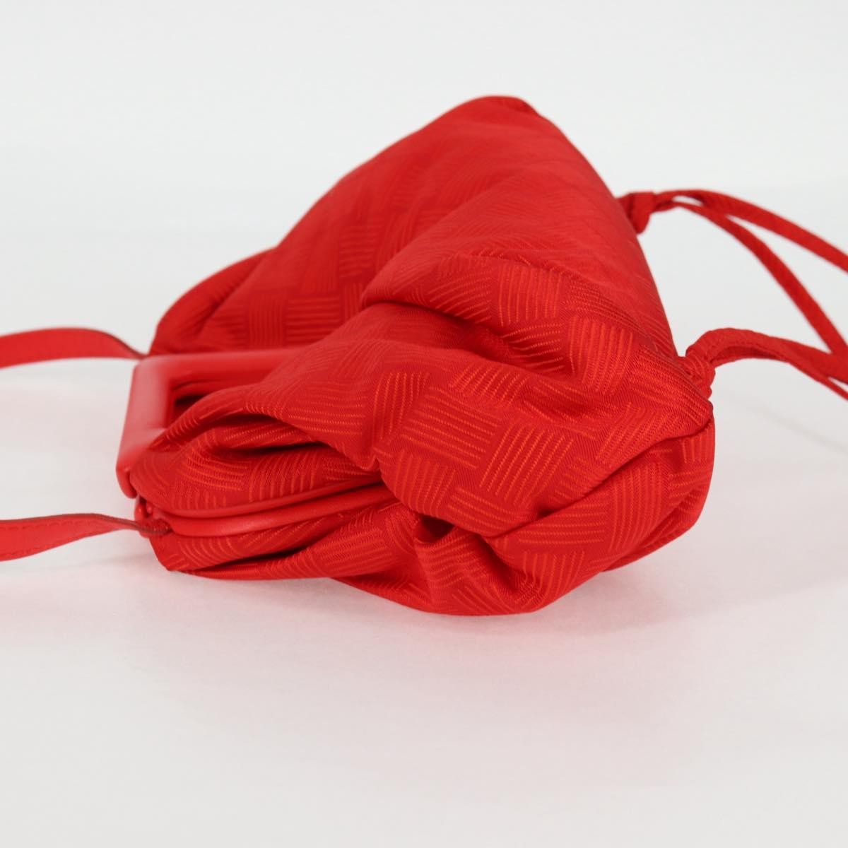 Bottega Veneta Point Chunky Knit Fabric Red Nylon Shoulder Bag Bag (Pre-Owned)