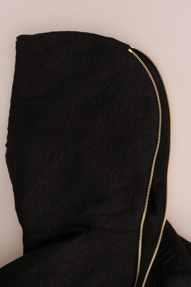 Dolce & Gabbana Black Fairy Tale Crystal Hooded Women's Sweater