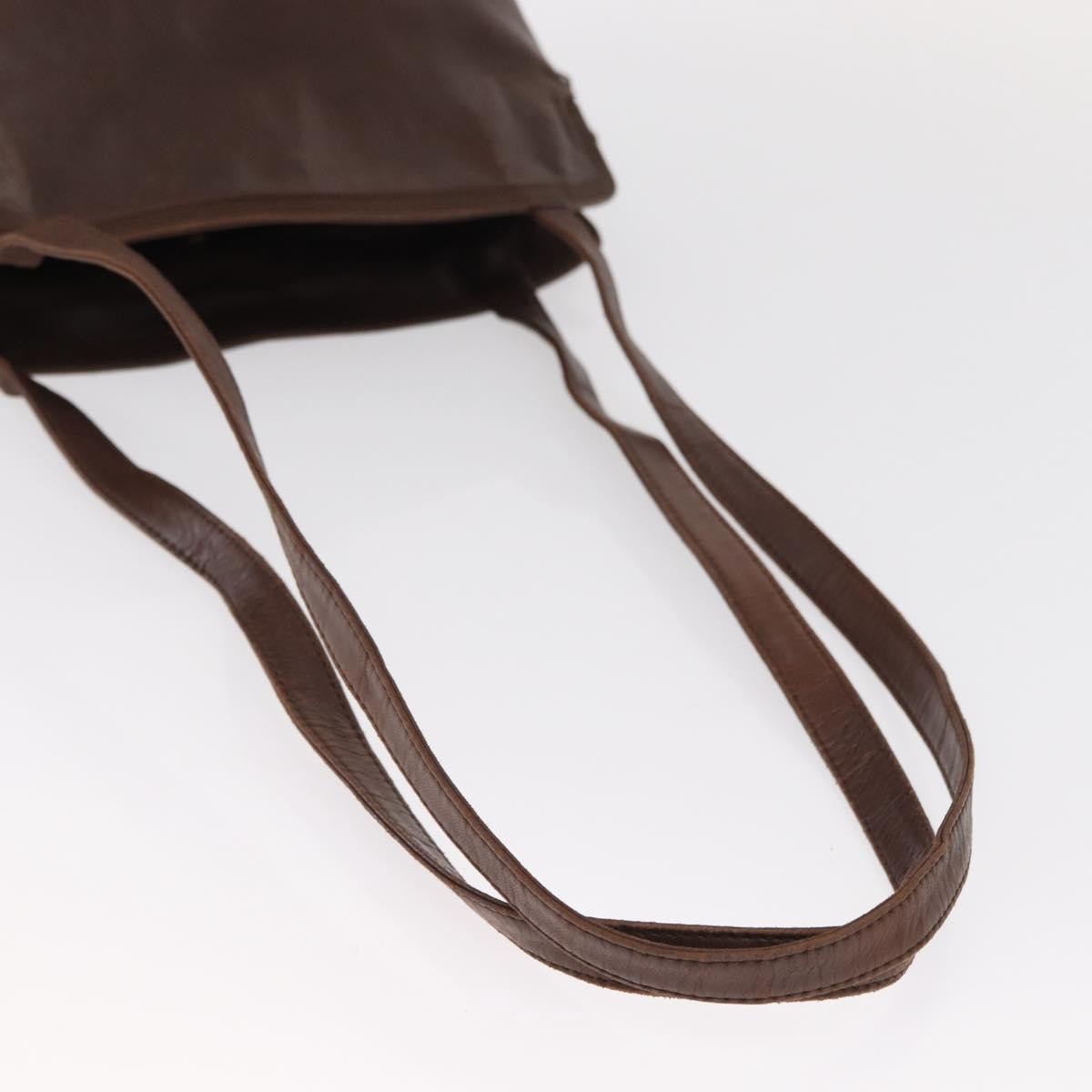 Loewe Anagram Leather Brown Leather Shoulder Bag Bag (Pre-Owned)