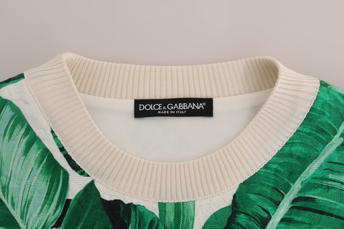 Dolce & Gabbana Pineapple Banana Sequins Crewneck Women's Sweater