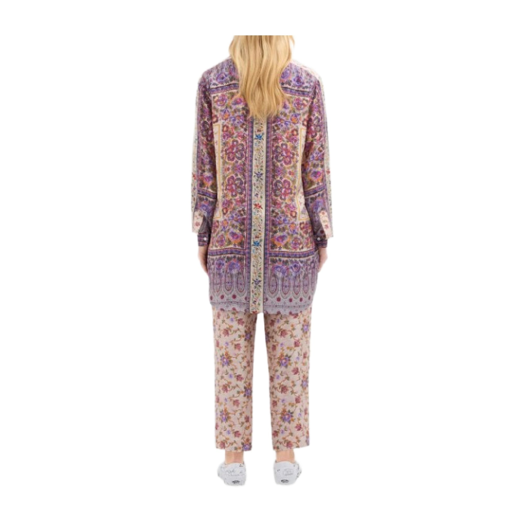 Pierre-Louis Mascia Floral-Print Panelled Silk Shirt