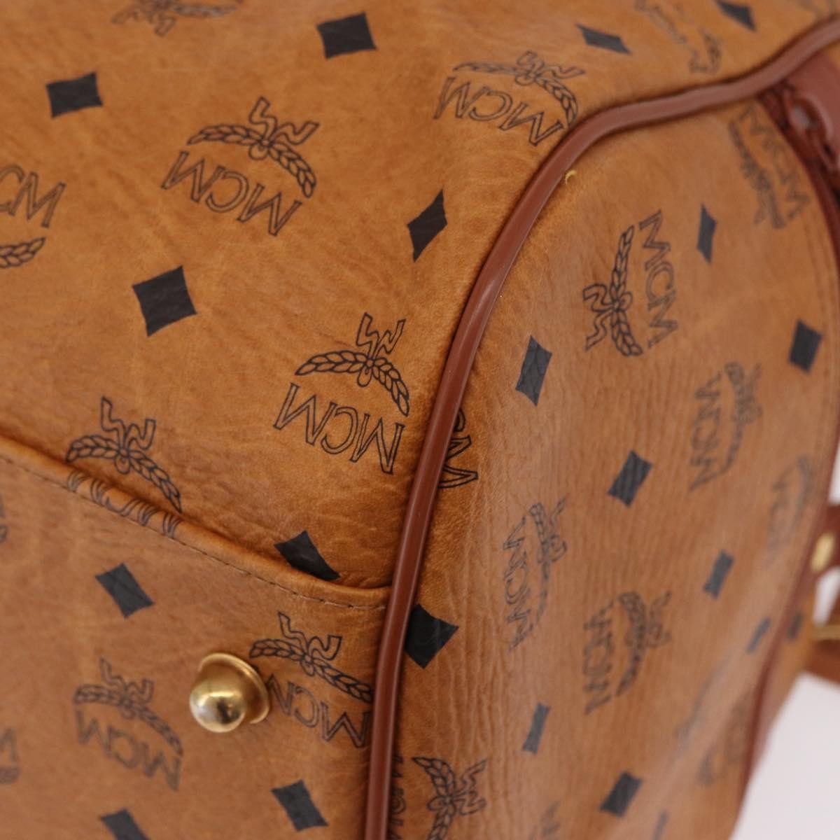MCM Vicetos Leather Brown Leather Travel Bag Bag (Pre-Owned)