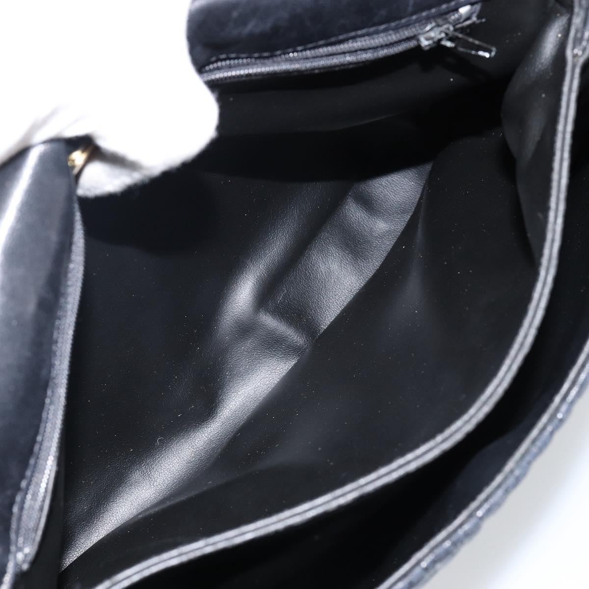 Bally Vintage Quilted Leather Black Leather Handbag (Pre-Owned)