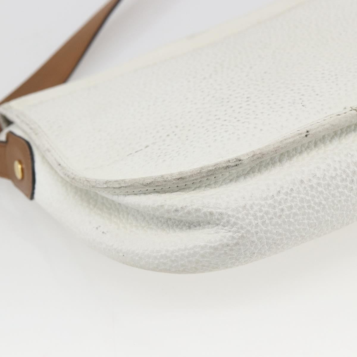 Christian Dior Vintage Leather White Leather Shoulder Bag Bag (Pre-Owned)